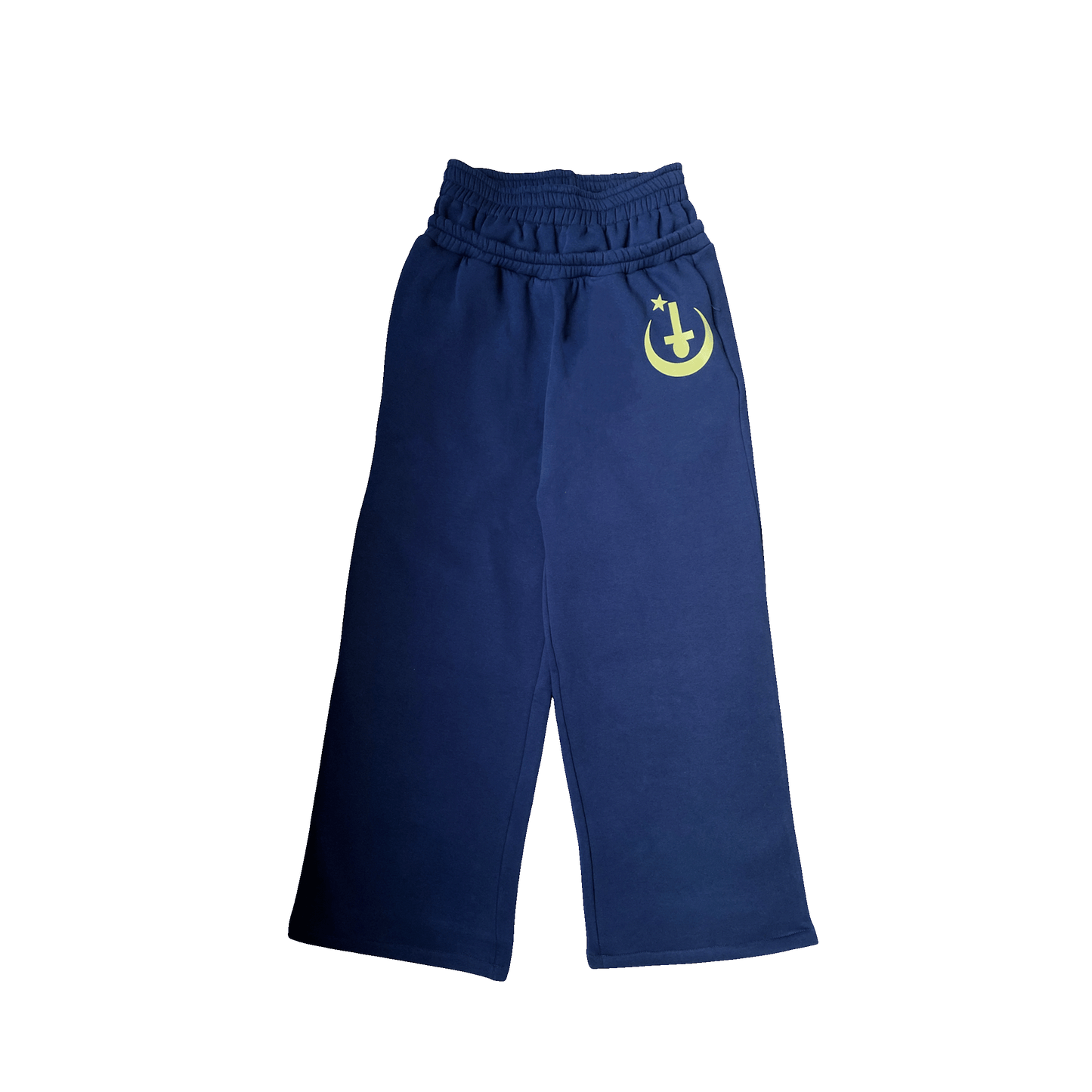 Navy double waist sweats
